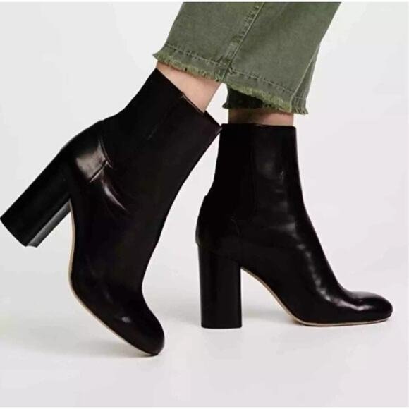 Rag & Bone Agnes Leather Ankle‎ Boots Women Size 7 EU 37 - Picture 1 of 9